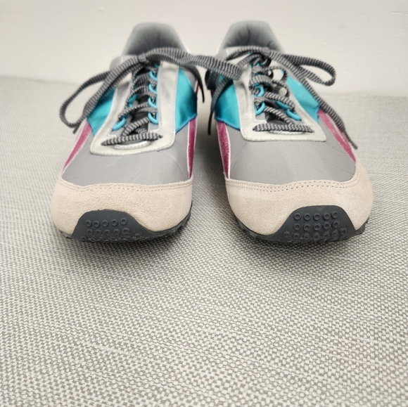 RBK Reebok Modern Classic Aztec Glam Comfort Gray Pink Blue Sneaker Women Sz 12 - Picture 4 of 16